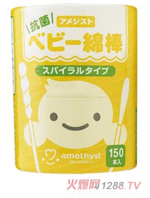 大衛(wèi)抗菌嬰兒用棉棒（螺旋型）