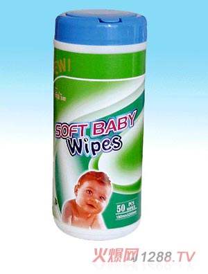 婴儿湿巾50片桶装