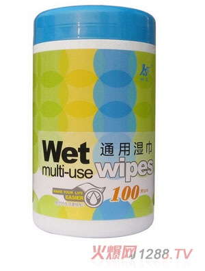 科灵通用100片桶装湿巾
