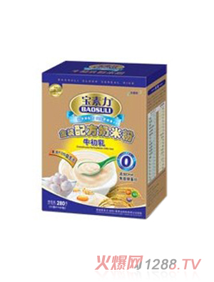 宝素力金装牛初乳奶米粉0段