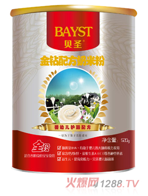 贝圣金钻配方奶米粉520g