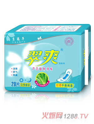 翠爽芦荟植物净味护垫20片装