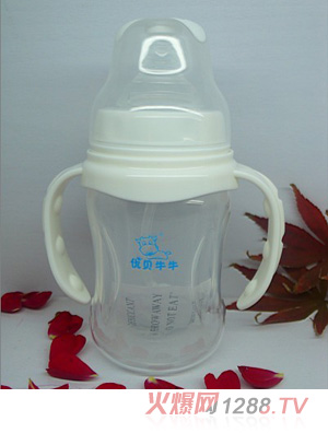 优贝牛牛升级版宽口径PP奶瓶180ml