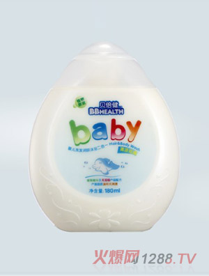 贝倍健婴儿清凉祛痱洗发润肤沐浴二合一180ml
