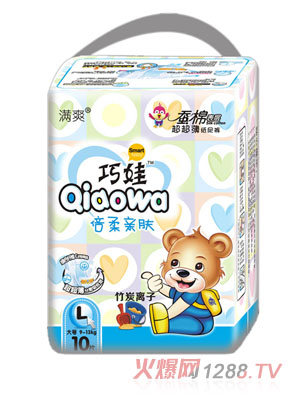巧娃倍柔親膚超薄紙尿褲L10片裝