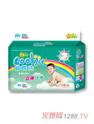 蝴蝶结立体仿布纸尿片M26