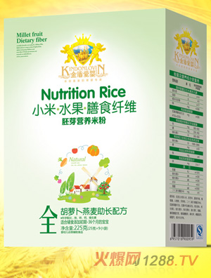金盾爱婴胡萝卜燕麦助长配方小米米粉225g