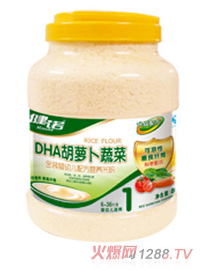 健诺DHA胡萝卜蔬菜营养米粉1段