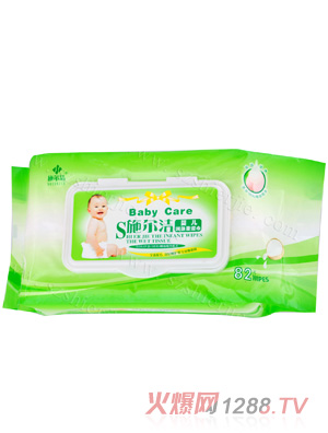 施尔洁婴儿润肤柔湿巾82片