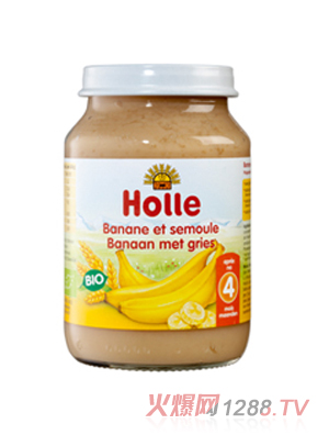 Holle有机香蕉粗粒小麦婴儿罐头