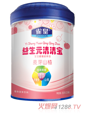 雀皇益生元麦芽山楂清清宝200g
