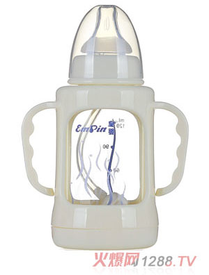 皇婴标口双层防爆玻璃奶瓶1200ml