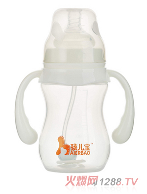 孩儿宝宽口葫芦形自动PP奶瓶210ml