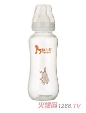 孩儿宝白色标口圆弧自动PP奶瓶300ml