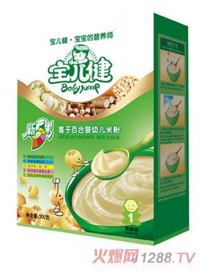 宝儿健新五果莲子百合婴幼儿米粉盒装