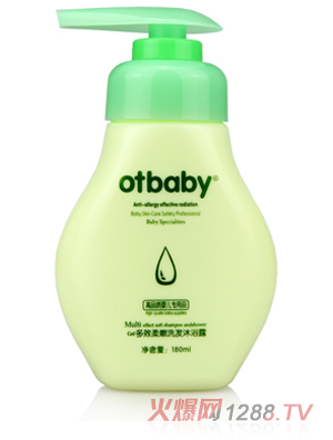 otbaby多效柔嫩洗发沐浴露180ml