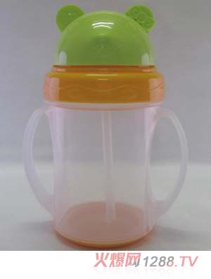 婴儿宝240ML猫头学饮杯