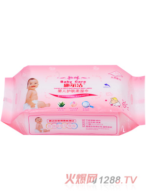 施尔洁婴儿护肤柔湿巾80抽