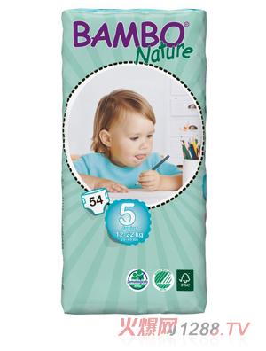 BAMBO Nature婴儿纸尿裤L码54片