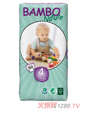 BAMBO Nature婴儿纸尿裤M码60片