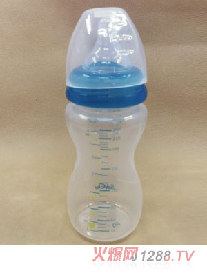 婴儿手榴弹形PP奶瓶240ML蓝色