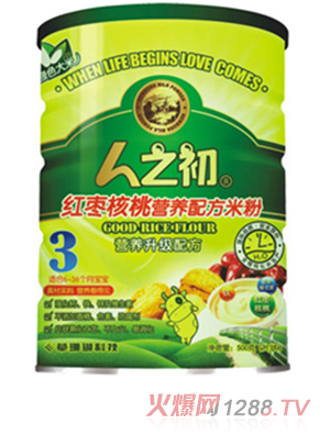 人之初紅棗核桃嬰幼兒米粉聽(tīng)裝
