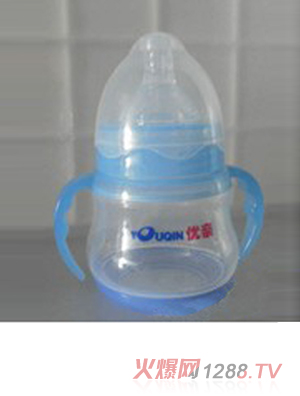 U亲PP蓝色婴儿奶瓶240ml