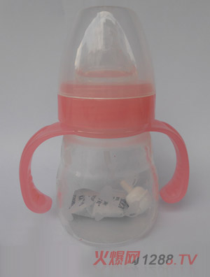 贝多星宽口径自动吸管硅胶奶瓶150ml
