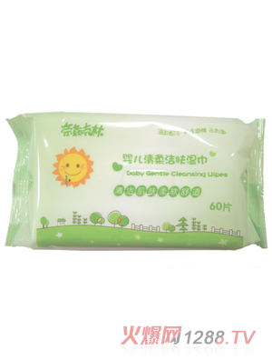 奈森克林嬰兒清柔潔膚型濕巾60（抽）