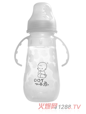 小不点牛妈妈系列宽口奶瓶带手柄硅胶奶瓶