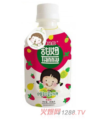 潘朵拉甜妞草莓味水果蛋白饮料