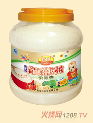 新多乐铁锌钙益生元营养米粉2段