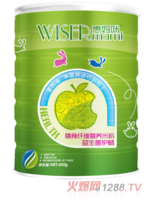 惠媽咪益生菌護腸膳食纖維營(yíng)養米粉450g0段