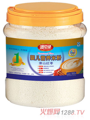 澳贝健淮山红枣婴儿营养米粉