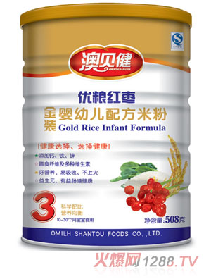 澳贝健优粮红枣配方米粉