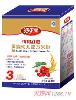 澳贝健优粮红枣配方米粉