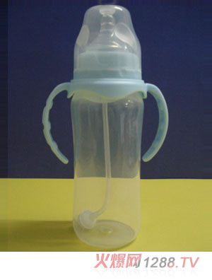 婴儿标口天蓝色PP奶瓶