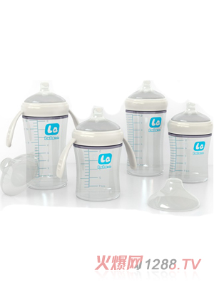 乐乐宝贝硅胶奶瓶白色