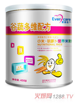 愛嬰佳小米胡蘿卜營養(yǎng)米粉聽