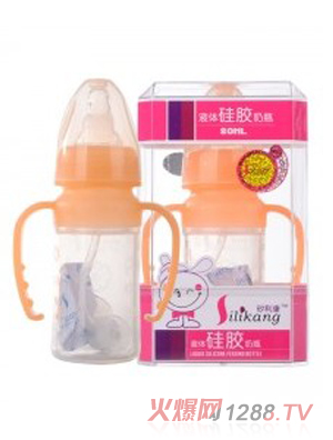 矽利康液体硅胶奶瓶80ml