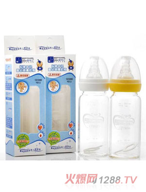 婴侍卫标准口径晶钻玻璃奶瓶120ml