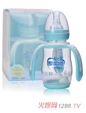 婴侍卫标准口径三耳自动PP奶瓶150ml