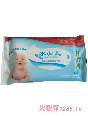 水潤兒抗菌柔滑（爽身型）濕巾10片膠貼