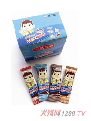 不二家单只装牛乳奶茶味棒棒糖