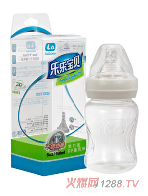 乐乐宝贝宽口pp哺喂期奶瓶150ml|深圳市国新实