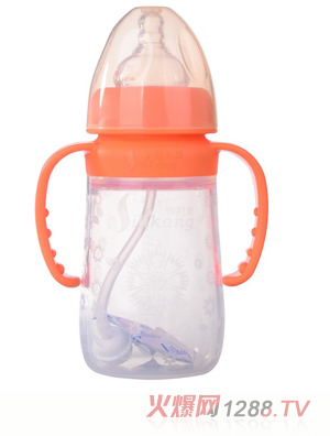 矽利康yinge硅胶奶瓶橘色