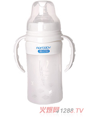 菲儿贝比宽口弧形自动硅胶奶瓶220ml