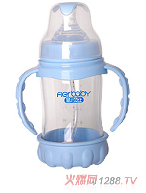 菲儿贝比软胶宽口防爆玻璃奶瓶180ml