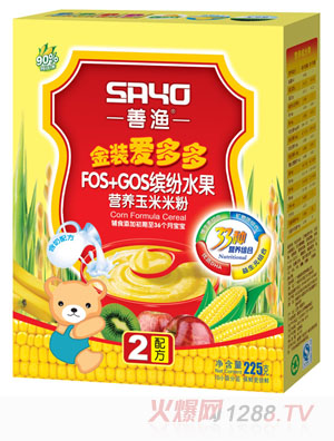 善渔金装爱多多缤纷水果营养玉米米粉