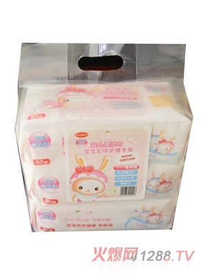 海之萱婴儿湿巾80片打包装
